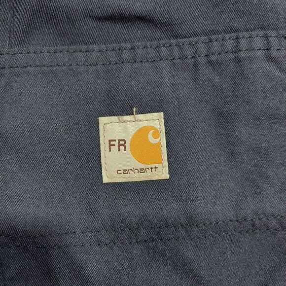 Carhartt FR Flame Resistant 73478-20 Dungaree Fit Pants Mens 40x30 Navy - Picture 7 of 9